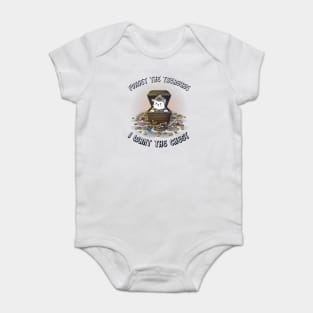 Cat Knight in Treasure Chest Baby Bodysuit